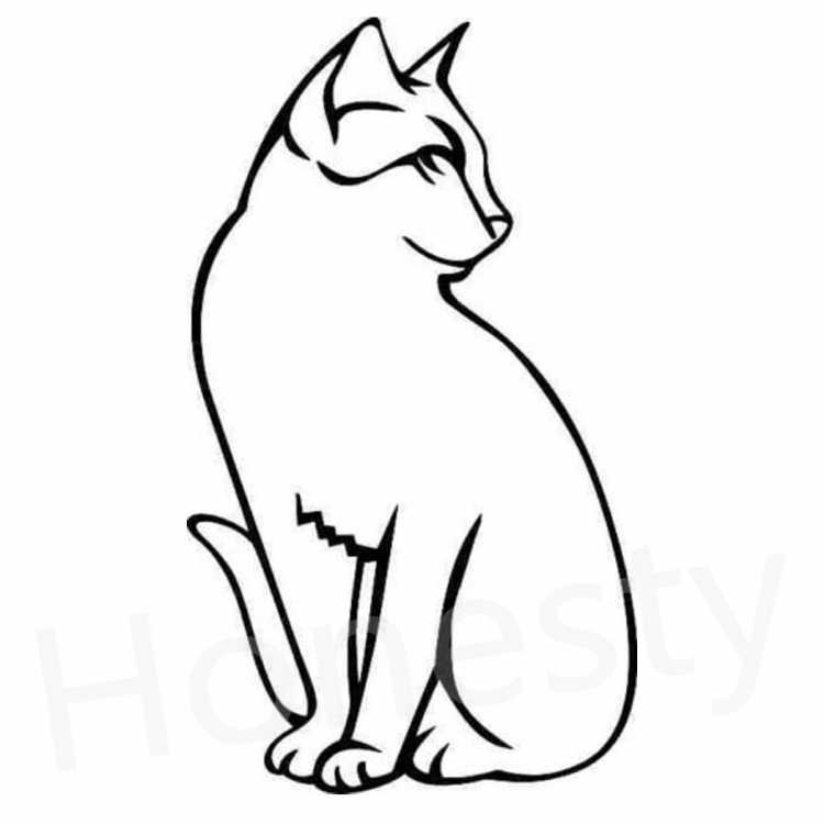 Контур черной кошки