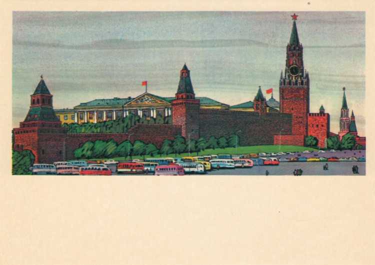 Кремль рисунок цветными карандашами