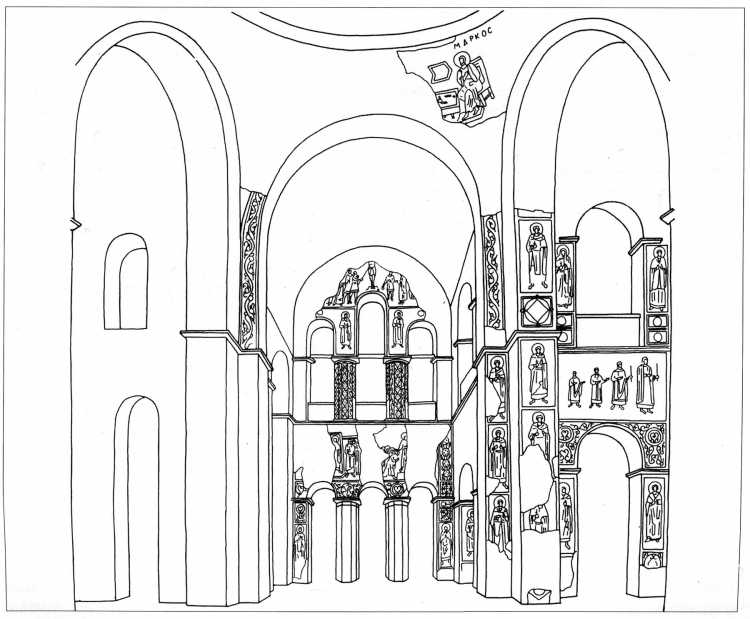 Собор Святой Софии в Киеве разрез
