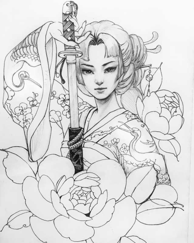 Аниме фэнтези для раскрашивания