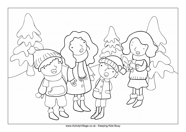 Раскраски на тему Рождественские колядки