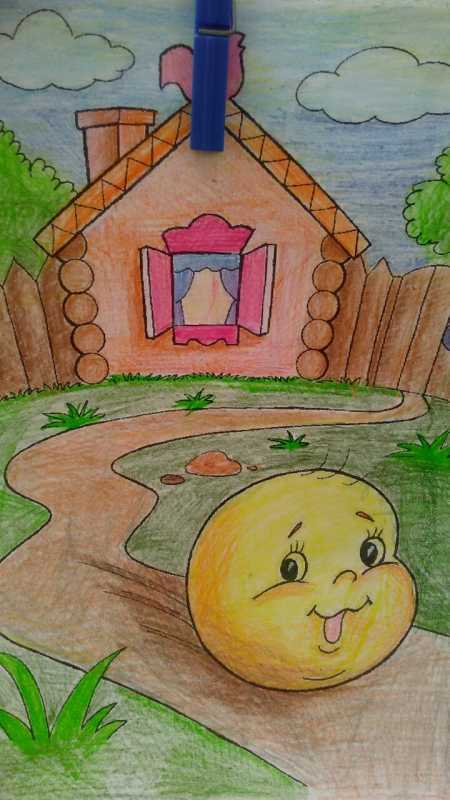 Рисунок к сказке Колобок