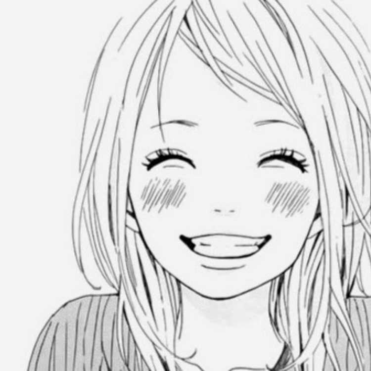 Лицо аниме с улыбкой