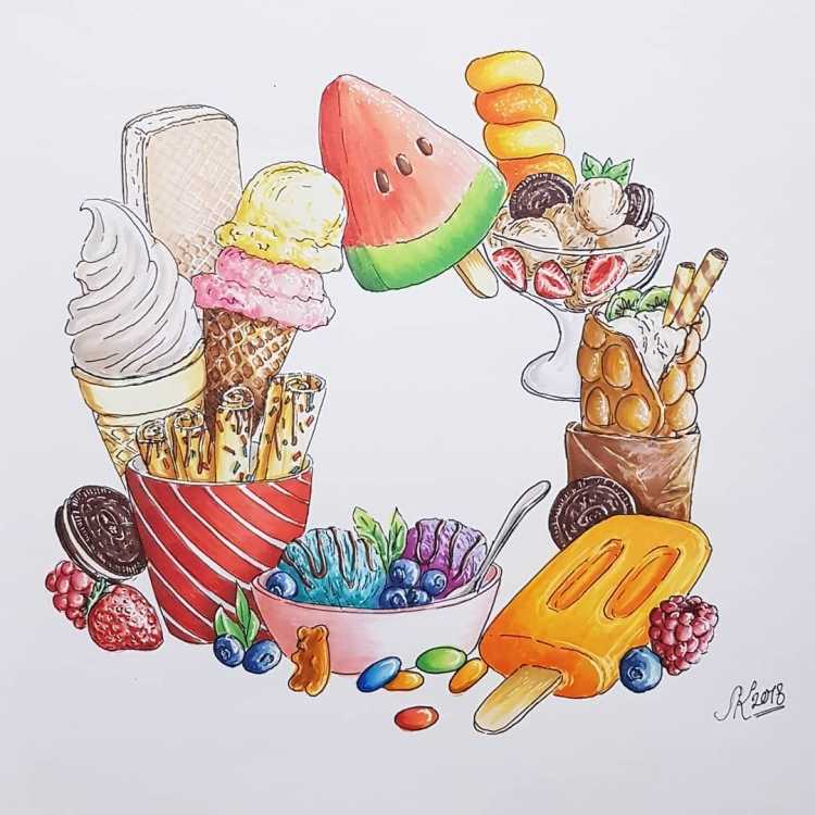 Нарисованные сладости