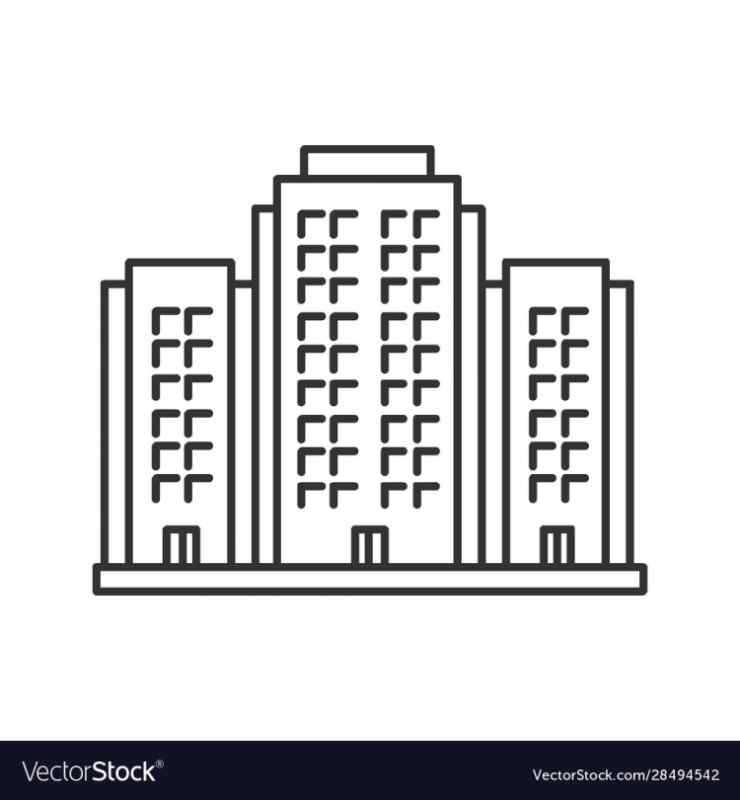 Многоэтажный дом схематично