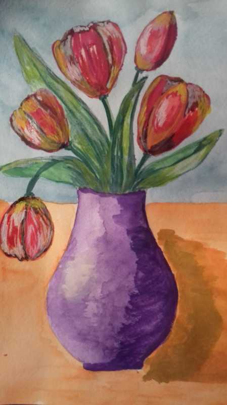 Натюрморт красками легкий