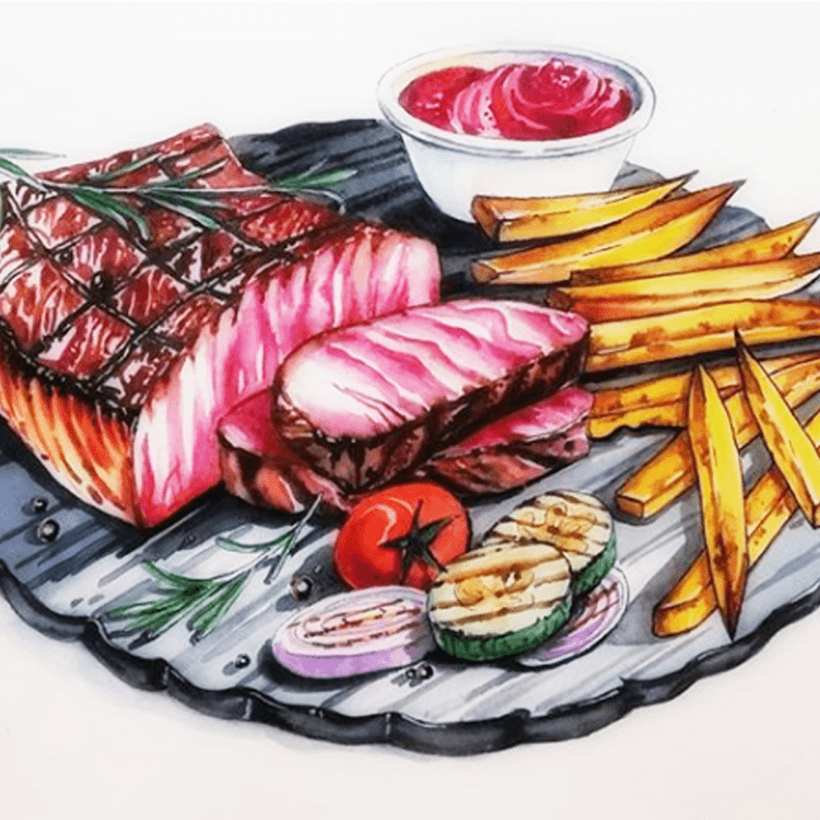 Еда маркерами