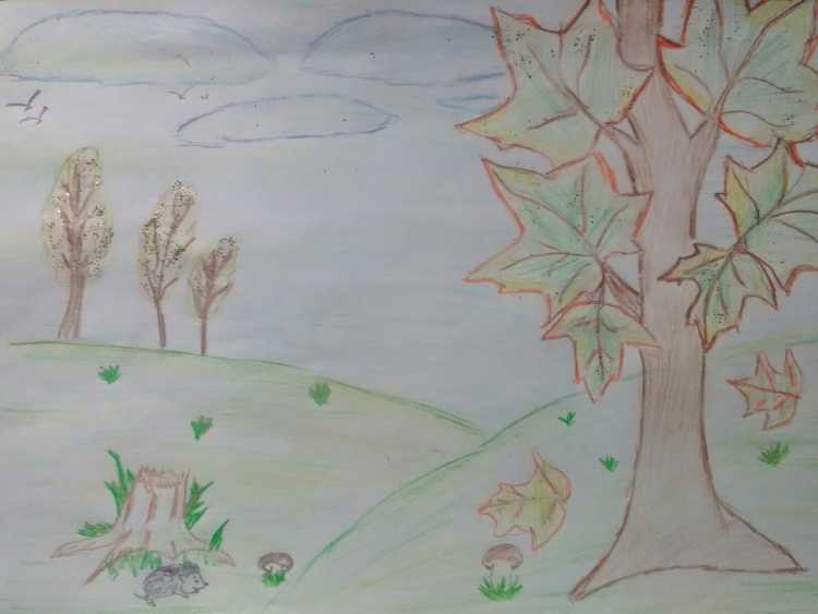 Унылая пора очей очарованье рисунок карандашом