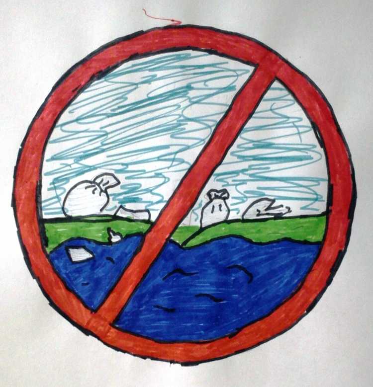 Знак не загрязняй водоемы