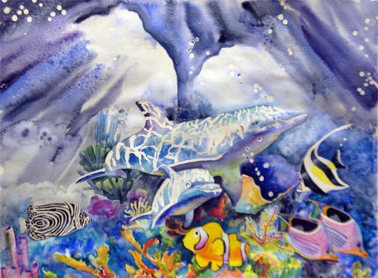 Рисунки акварелью для детей