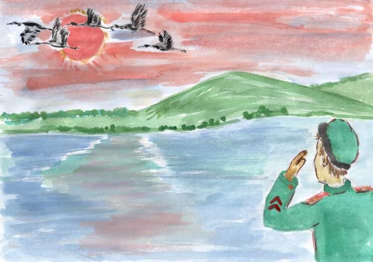 Рисунки к военным песням