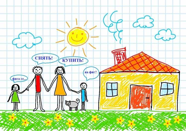 Детские рисунки семьи