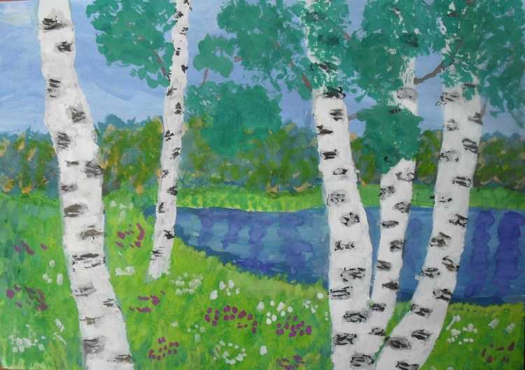 Рисование Березка