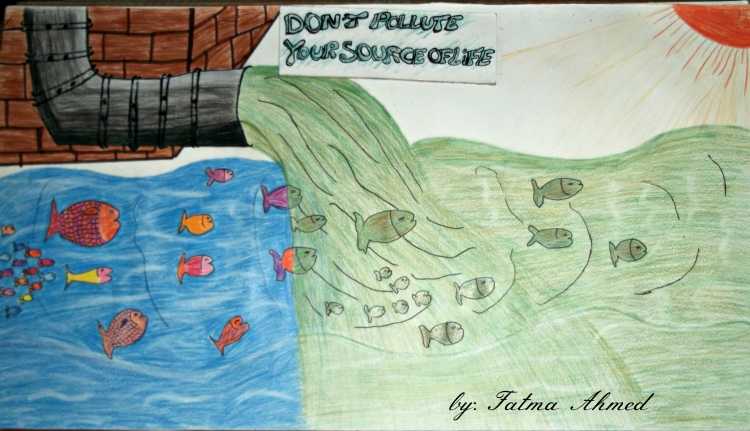 Плакат на тему загрязнение воды