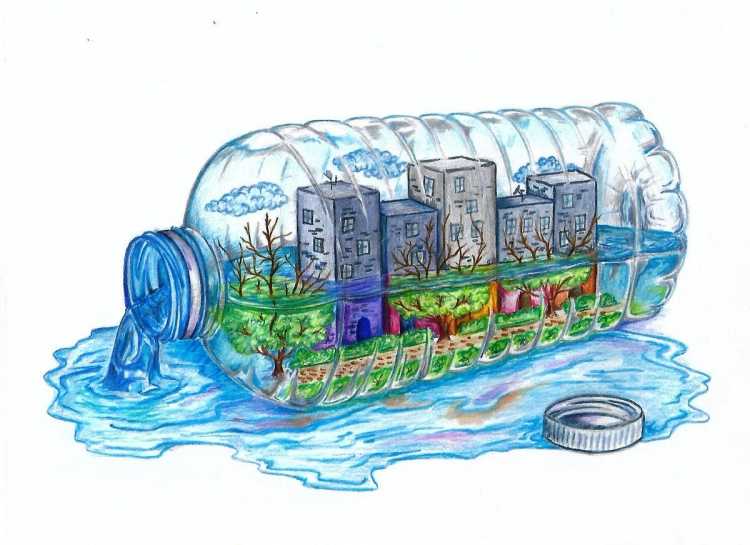 Рисунок на тему загрязнение окружающей среды