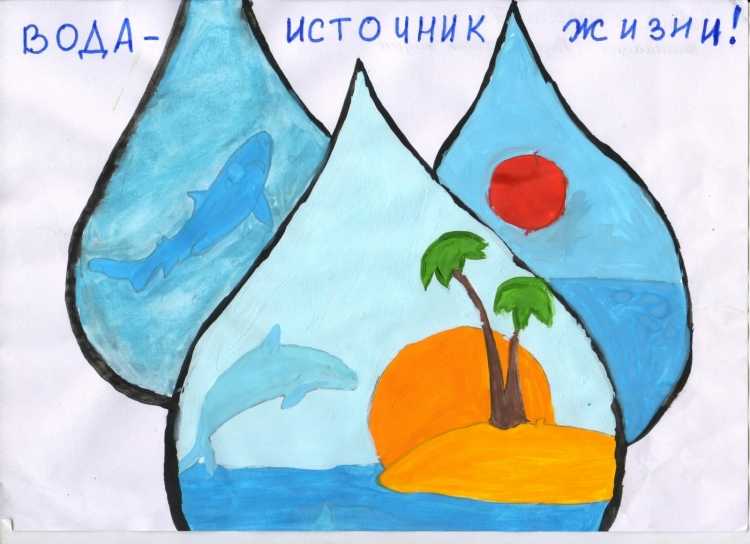 Рисование на тему вода - источник жизни