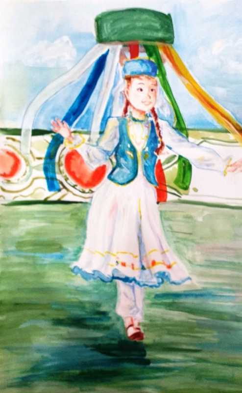 Рисунок на тему Сабантуй