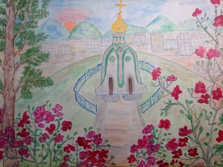 Детский рисунок город Чита