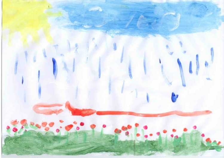 Рисование дождик