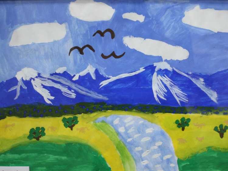 Горы Кавказа Ингушетия живопись