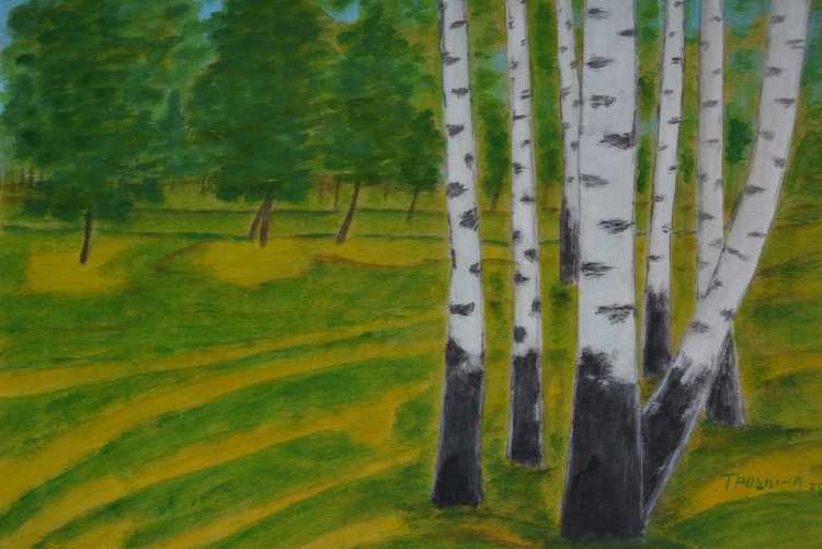 Рисунок край березовый