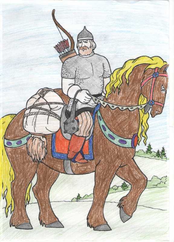 Богатырь рисунок