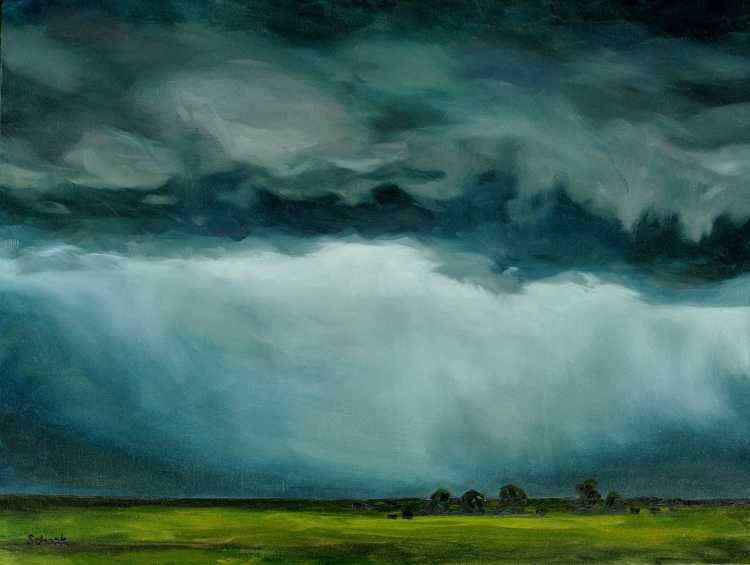 Гроза акварелью