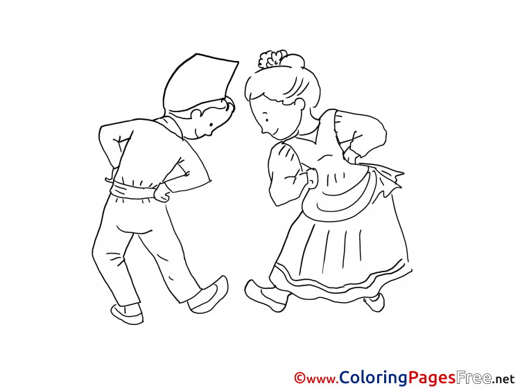 Танцы раскраска для детей