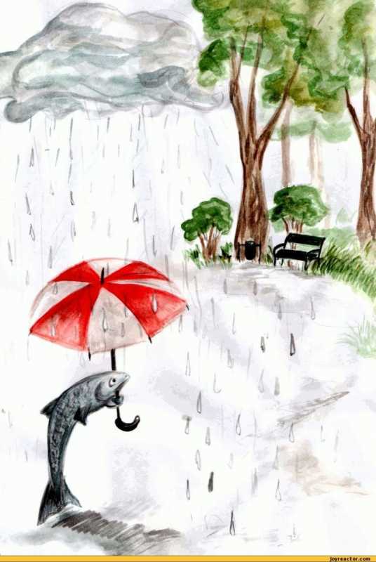 Ливень рисунок