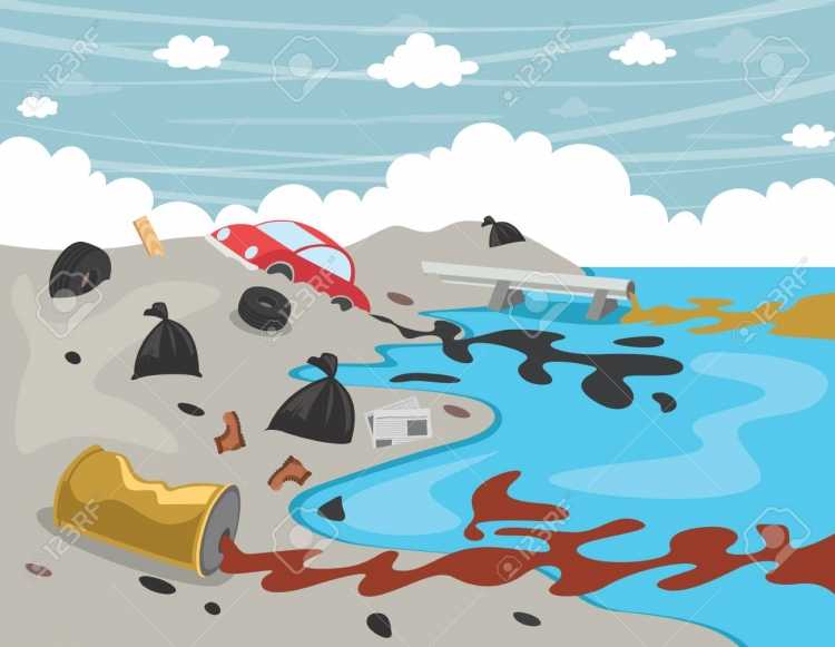 Рисунок на тему загрязнение окружающей среды