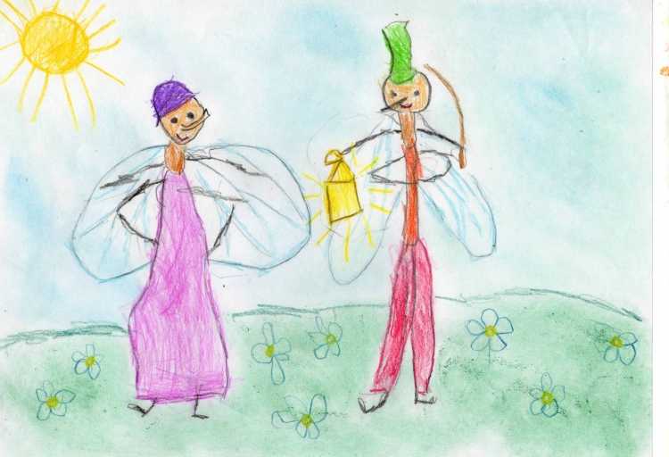 Детские рисунки Муха Цокотуха