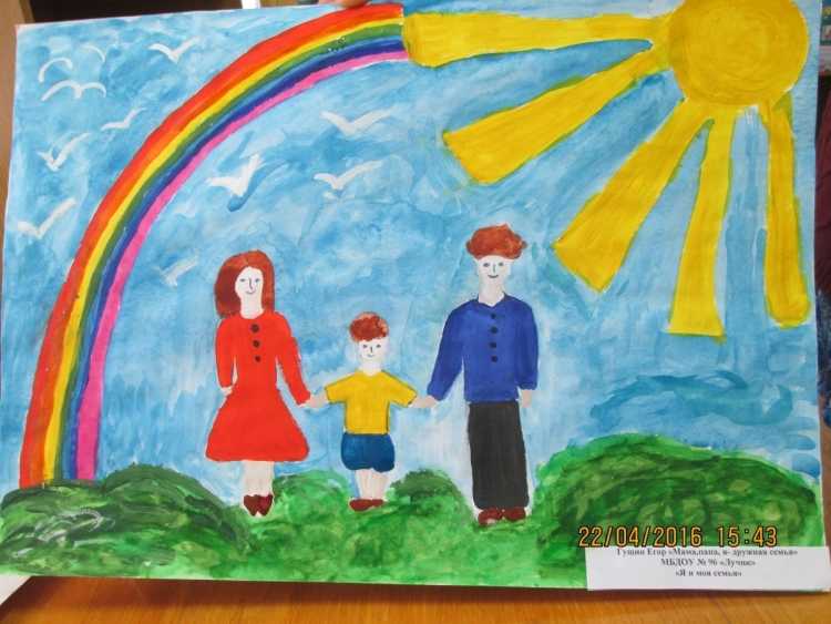 Нарисовать рисунок на тему семья