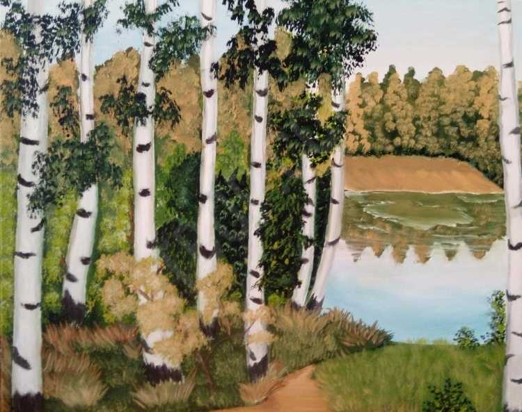 Белая береза картина