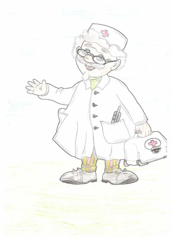 Разукрашка доктор Айболит