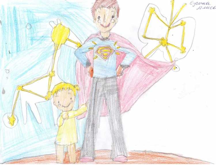 Детские рисунки мой папа
