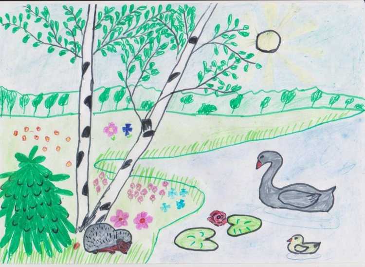 Нарисовать рисунок природа