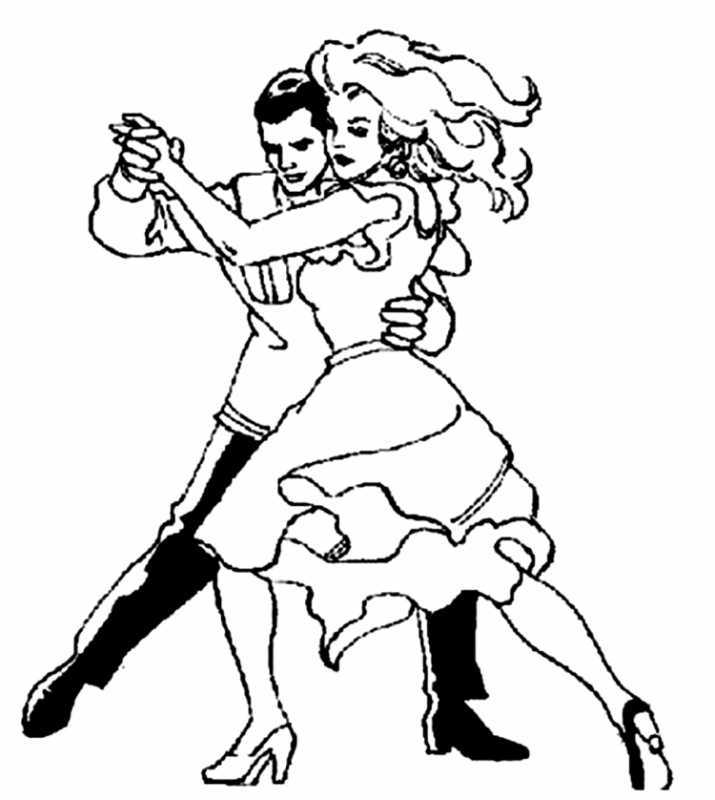 Раскраска танцы