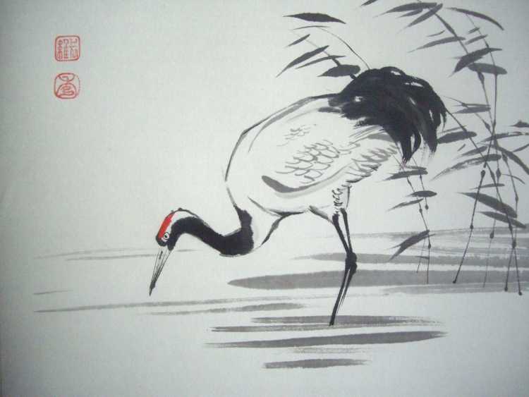 Цапли в китайской живописи се-и