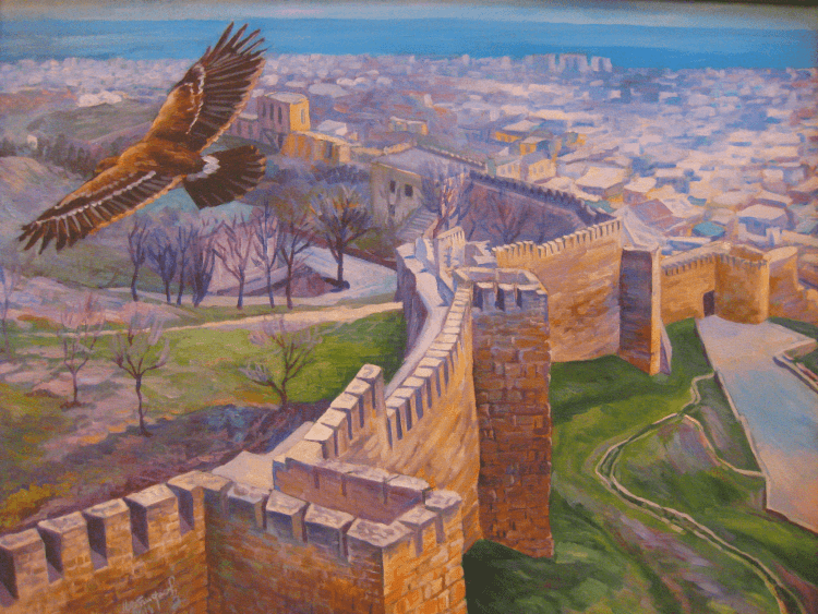 Картины с крепостью Нарын кала в Дербенте