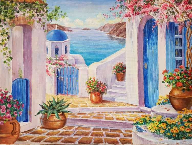 Греческий пейзаж живопись