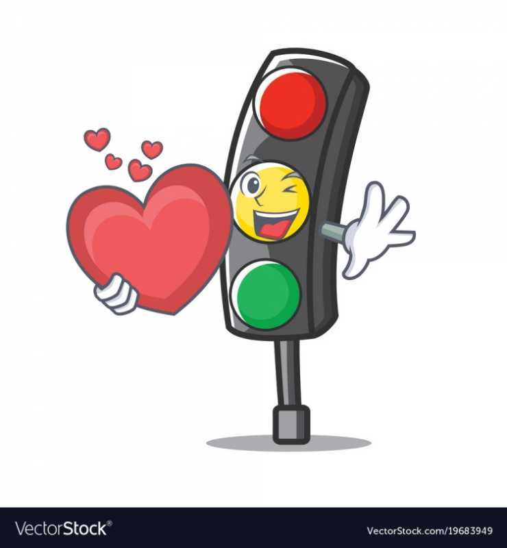 Светофор из сердечек