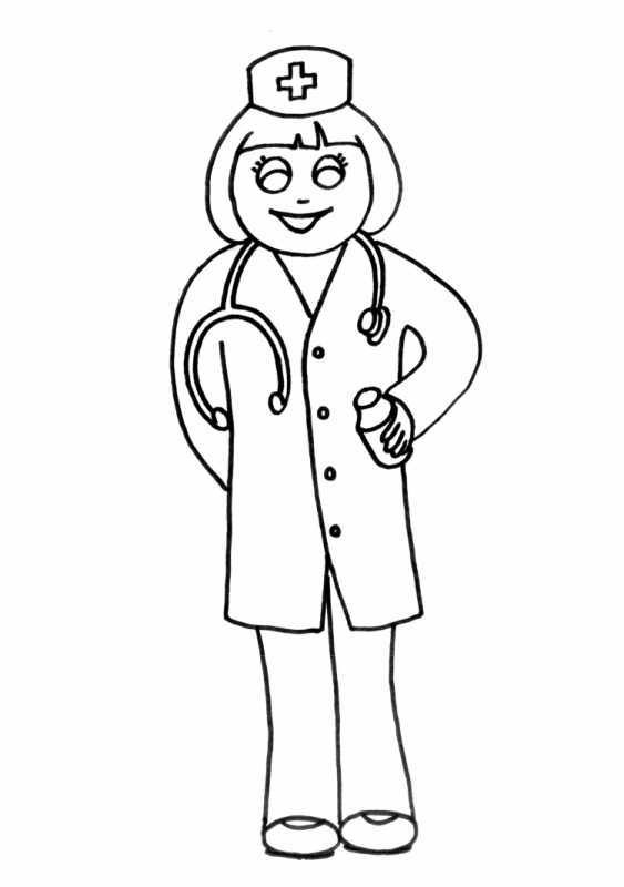 Доктор раскраска для детей