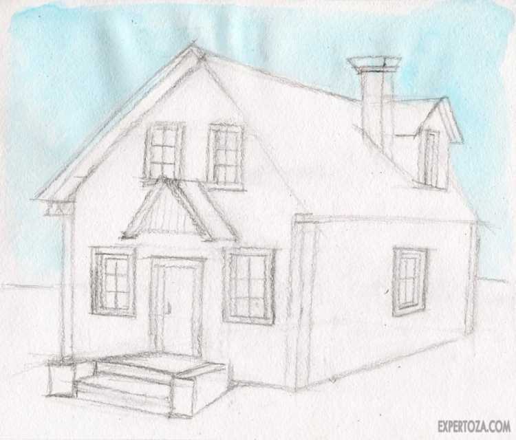 Дом карандашом