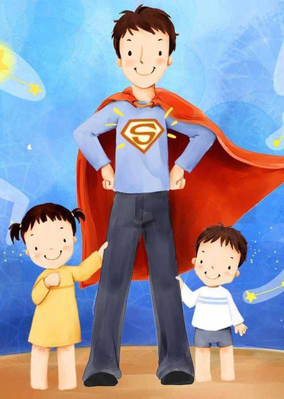 Детский рисунок папы