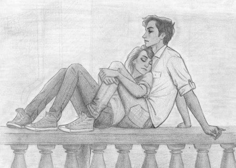 Влюбленная пара рисунок