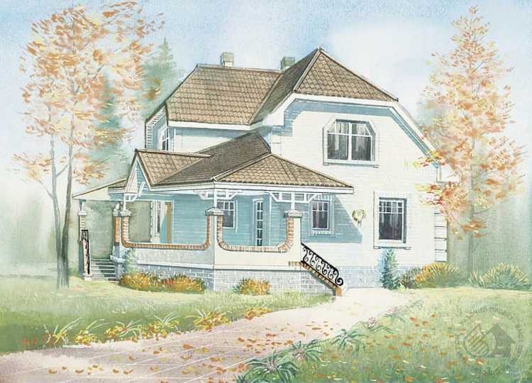 Коттедж иллюстрация