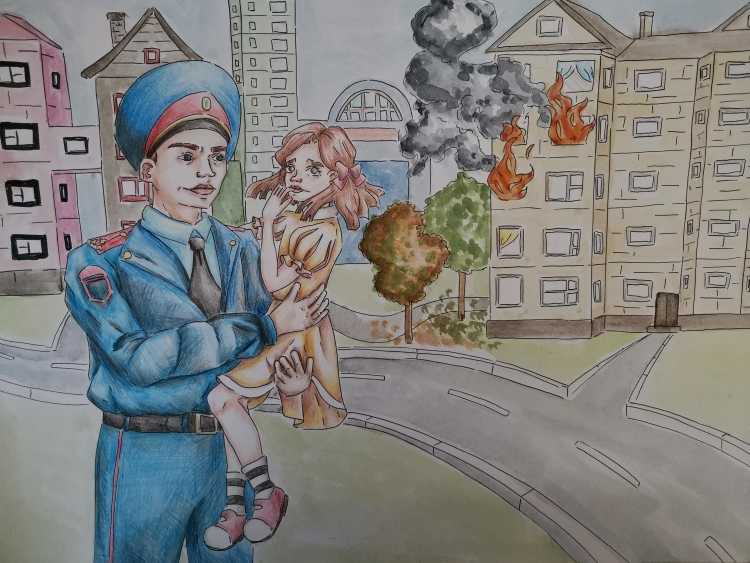 Рисунок на тему Мои родители полицейские