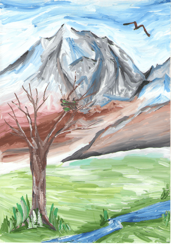 Дагестанские горы рисунок