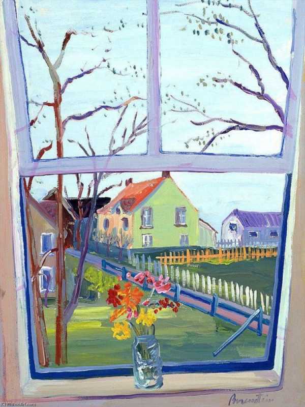 Весенний пейзаж из окна