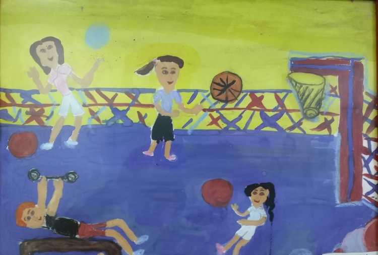 Алиса нарисовать мой любимый урок, физкультура, рисунок.